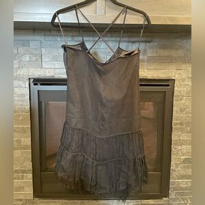 Zara Basic Black Silk Dress - Size S